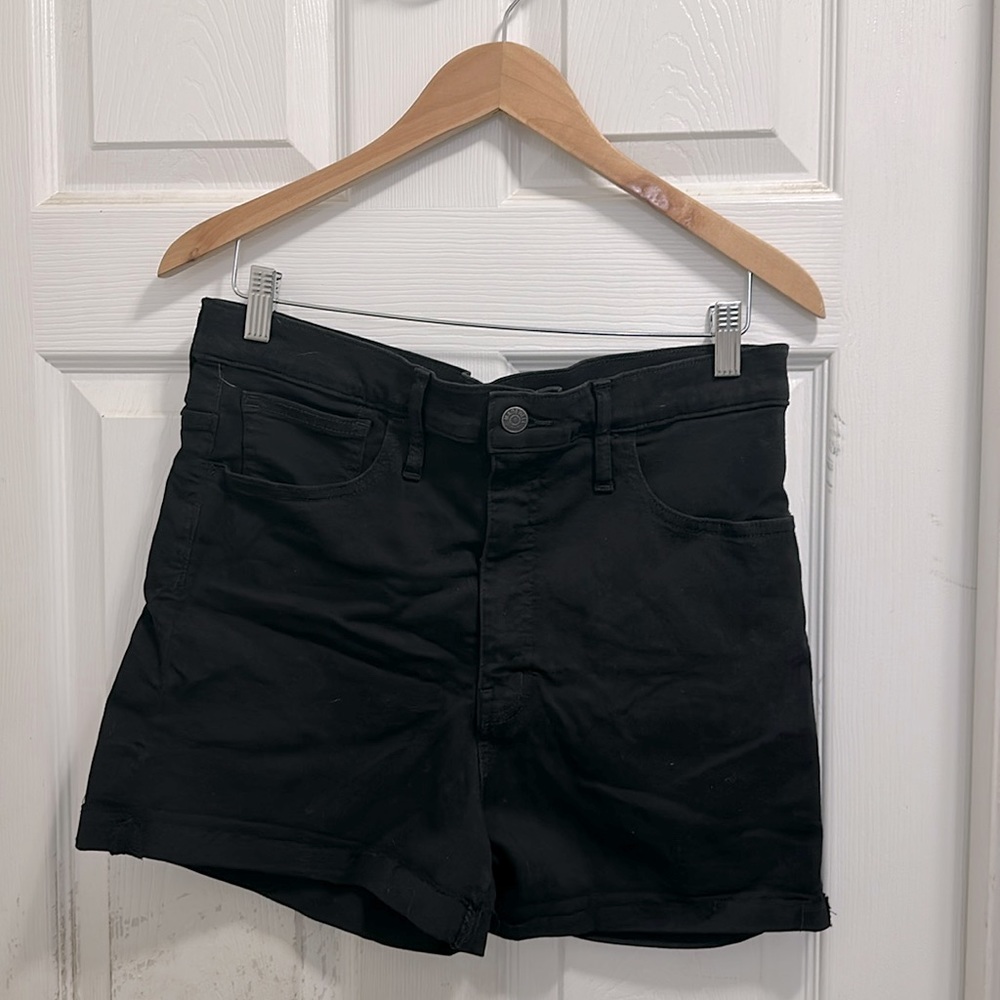 Madewell High Rise Jean Shorts Black Wash Size 31 NWOT